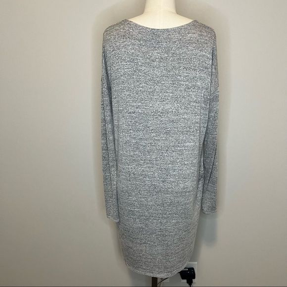 Aritzia Wilfred Free Gail Dress Light Grey  Long Sleeve Oversized Mini Dress - Picture 10 of 13